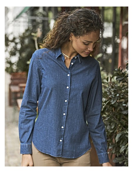 TEE-4005-Womens Denim shirt 2